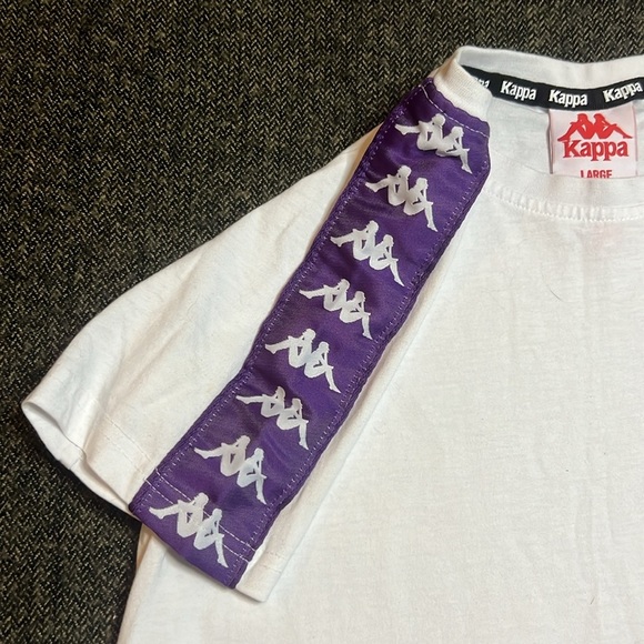 Kappa White and Purple T-Shirt sz L - Picture 5 of 8